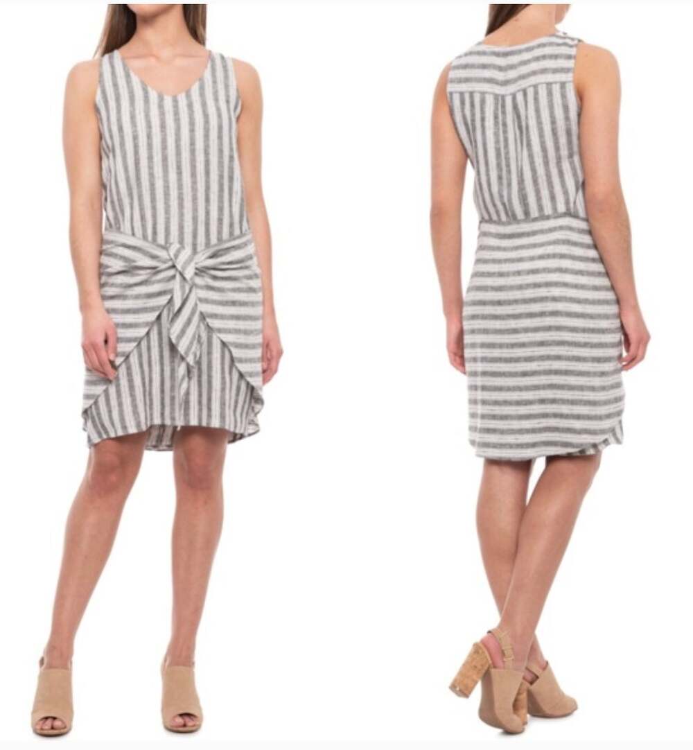 Drew Striped Morgan Sarong Tie Dress. Womens Size Medium Anthropologie Shift